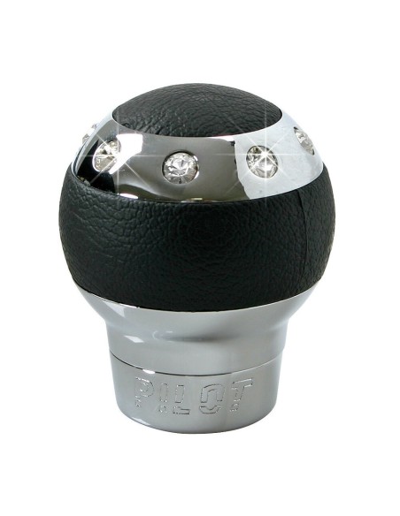 Pomello cambio alluminio pelle e strass GTX