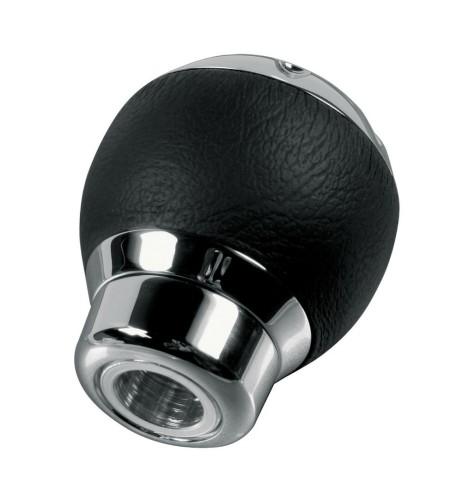 Pomello cambio cromo e pelle nera Nippon