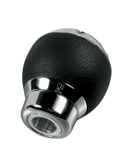 Pomello cambio cromo e pelle nera Nippon