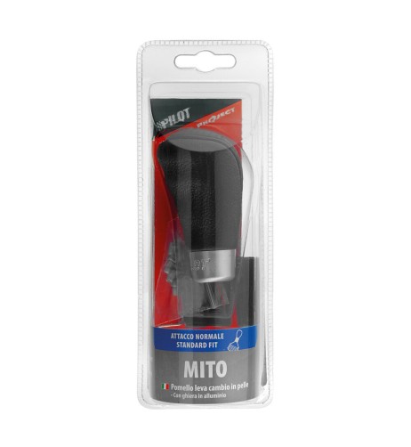 Pomello cambio universale Mito alluminio e pelle