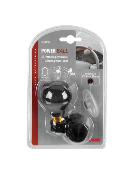 Pomello volante camion universale in vera pelle