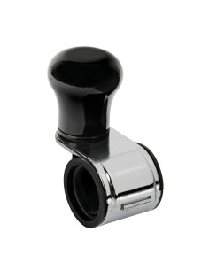 Pomello volante in alluminio anodizzato nero staffa cromata