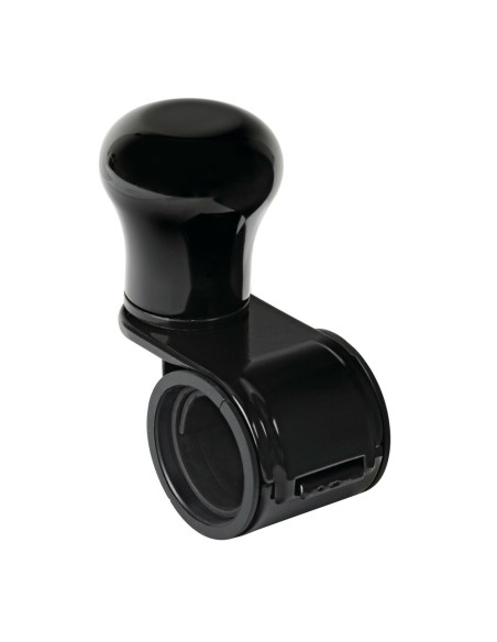 Pomello volante in alluminio anodizzato nero staffa nera