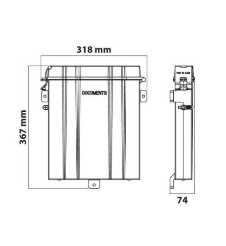 Porta documenti ermetico rettangolare