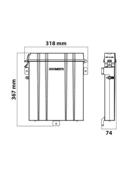 Porta documenti ermetico rettangolare