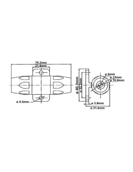 Porta fusibile AGU contatti rame laminato oro per fusibili in vetro 10 80A