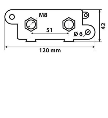 Porta fusibile tipo ANL con coperchio per fusibili da 40 a 275A