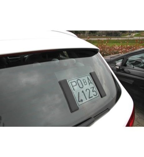 Porta targa di prova magnetico con tasca porta documenti