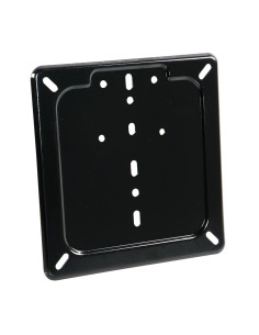 Porta targa in acciaio inox Nero 185x185mm
