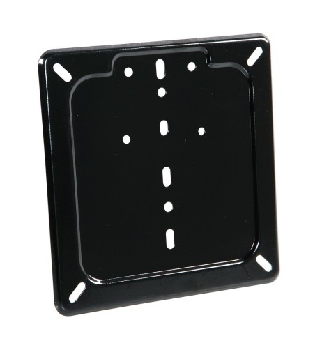 Porta targa in acciaio inox Nero 185x185mm