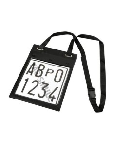 Porta Targa Prova a doppia tasca con cinghia regolabile