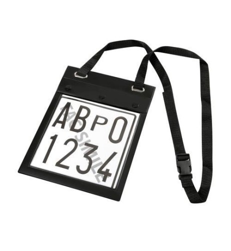 Porta Targa Prova a doppia tasca con cinghia regolabile