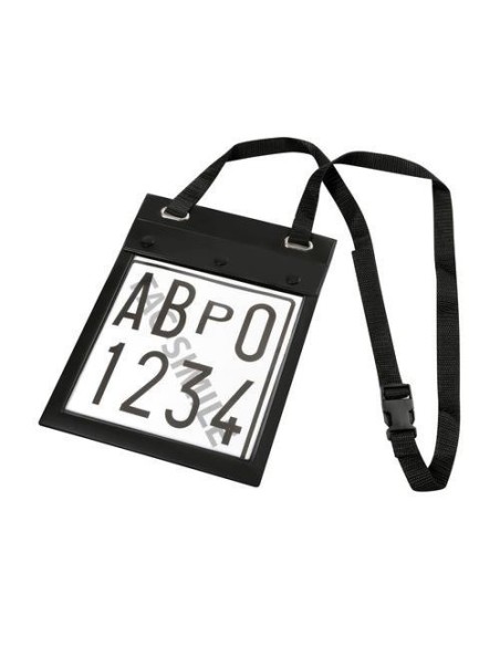 Porta Targa Prova a doppia tasca con cinghia regolabile