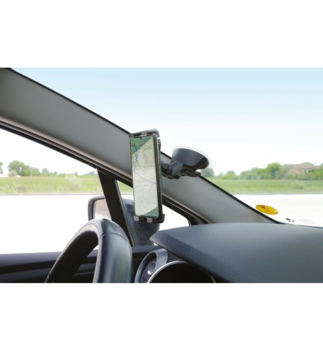Porta telefono e tablet con ventosa adesiva per parabrezza o cruscotto
