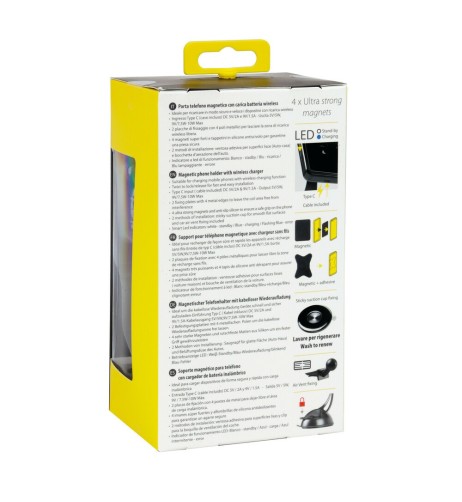 Porta telefono magnetico con carica batteria wireless