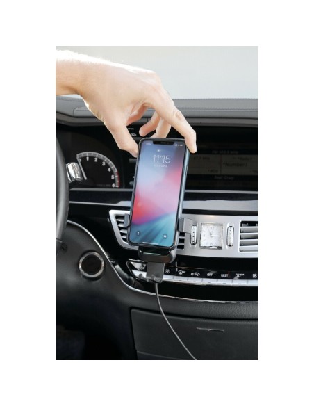 Porta telefono per bocchette aerazione con carica batteria wireless