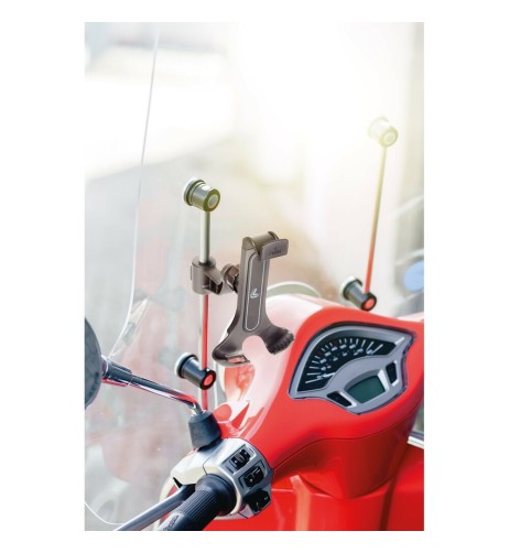 Porta telefono universale con attacco specchietto o parabrezza scooter