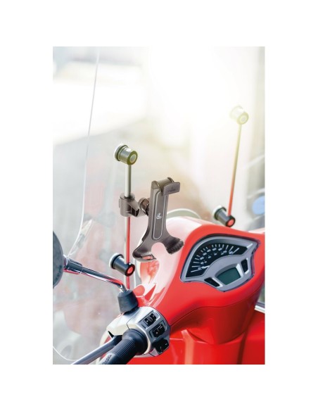 Porta telefono universale con attacco specchietto o parabrezza scooter