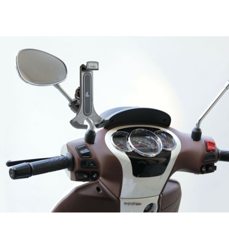 Porta telefono universale con attacco specchietto o parabrezza scooter