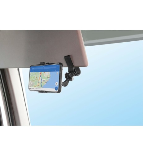 Porta telefono Visor Snap regolabile per visiera parasole