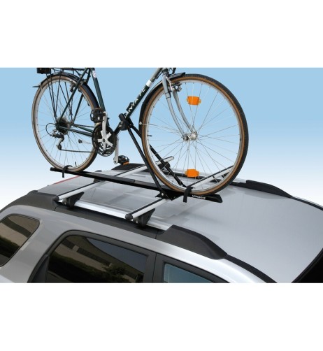 Portabiciclette universale in acciaio con serratura per barre portatutto