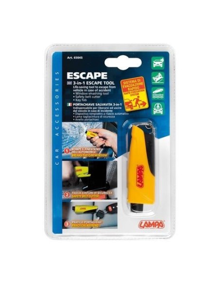 Portachiave salvavita 3 in 1 con tagliacintura e rompivetro