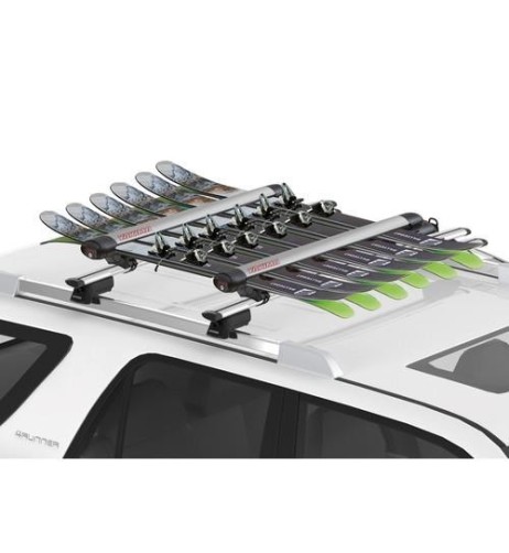 Portasci per barre da tetto FatCat 6 Evo silver 6 paia di sci o 4 snow