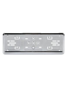 Portatarga anteriore auto universale in ABS cromo 19925