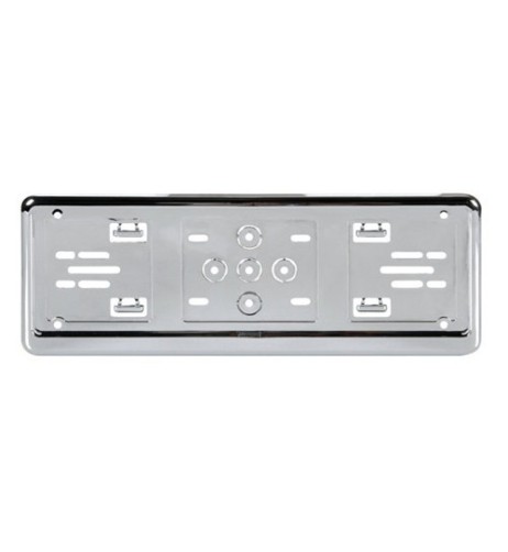 Portatarga anteriore auto universale in ABS cromo 19925