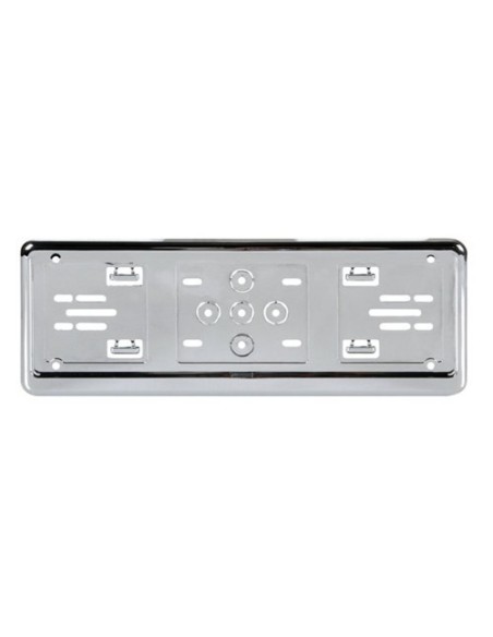 Portatarga anteriore auto universale in ABS cromo 19925