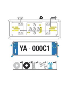 Portatarga anteriore auto universale in ABS cromo 19925 2