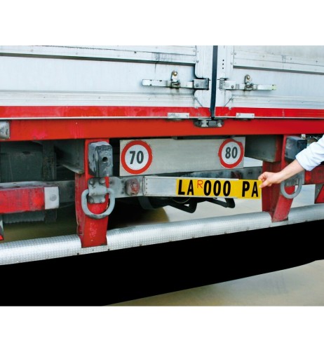 Portatarga ripetitrice in acciaio inox per rimorchi