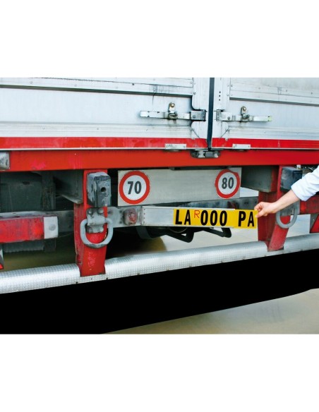 Portatarga ripetitrice in acciaio inox per rimorchi