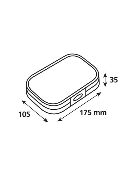 Portatelefono impermeabile da viaggio magnetico 175x105x35mm
