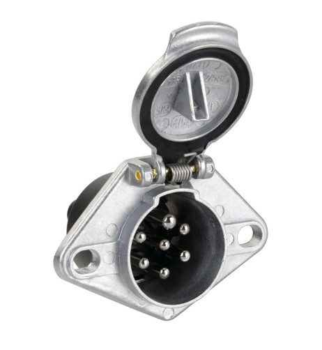 Presa 7 poli 24N in Metallo veicoli 24V