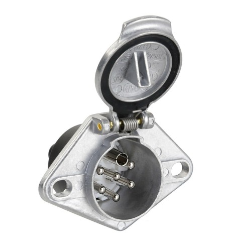 Presa 7 poli 24S in Metallo veicoli 24V