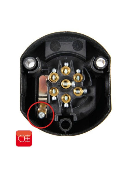 Presa 7 poli con 1 contatto retronebbia