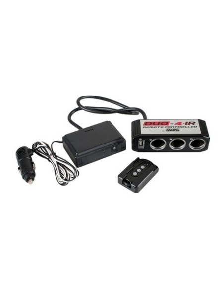 Presa accendisigari tripla 24V 3 prese 1 usb telecomando