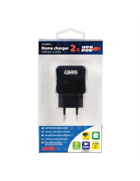 Presa USB doppia da rete 230V 2100mA