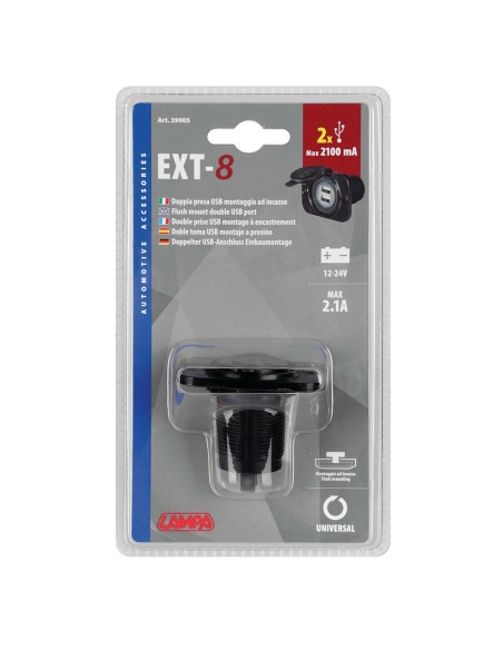 Presa Usb doppia montaggio ad incasso 12 24V