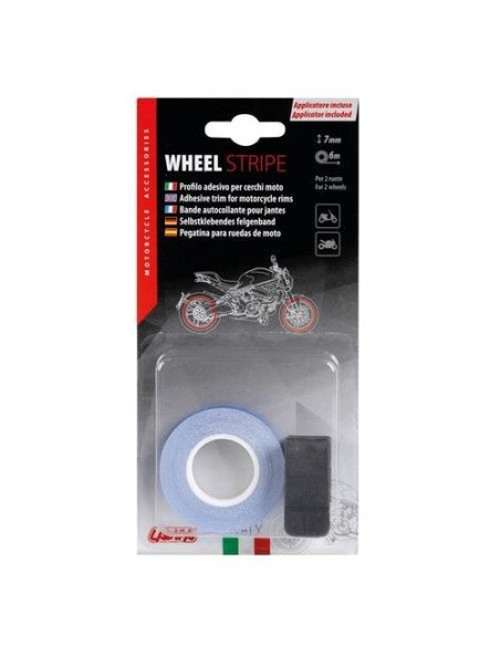 Profilo adesivo per 2 cerchi moto o 4 cerchi auto Blu