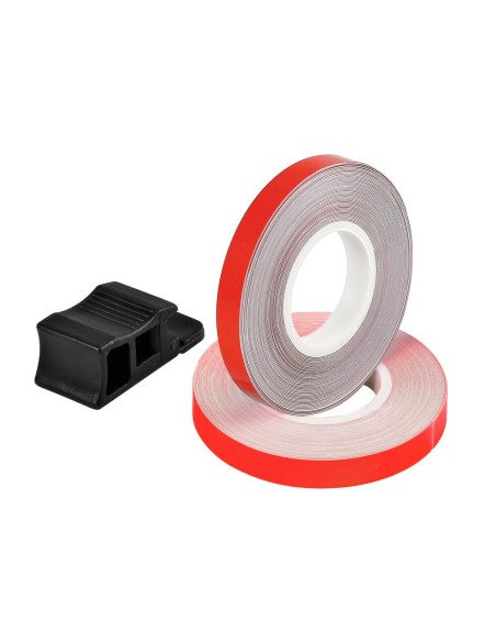 Profilo adesivo per 2 cerchi moto o 4 cerchi auto wheel stripe Rosso Fluo