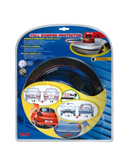 Profilo salvaparaurti salvaporta adesivo in PVC 5 metri 49mm