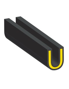 Profilo salvaporta corazzato ad incastro 5mt nero 2