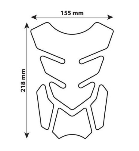 Protezione adesiva per serbatoio moto Pro Tank X2 218x155mm Carbon