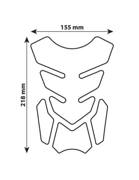 Protezione adesiva per serbatoio moto Pro Tank X2 218x155mm Carbon