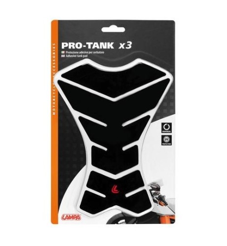 Protezione adesiva per serbatoio moto Pro Tank X3 222x163mm Nero