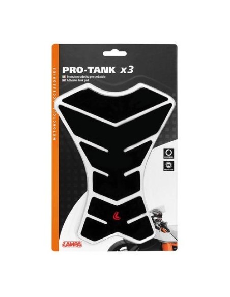Protezione adesiva per serbatoio moto Pro Tank X3 222x163mm Nero
