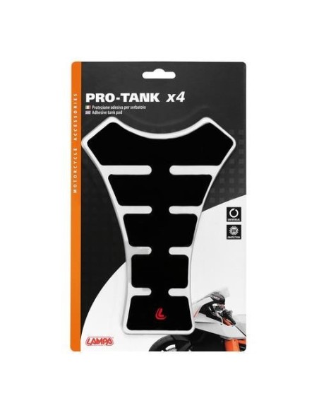 Protezione adesiva per serbatoio moto Pro Tank X4 222x163mm Nero