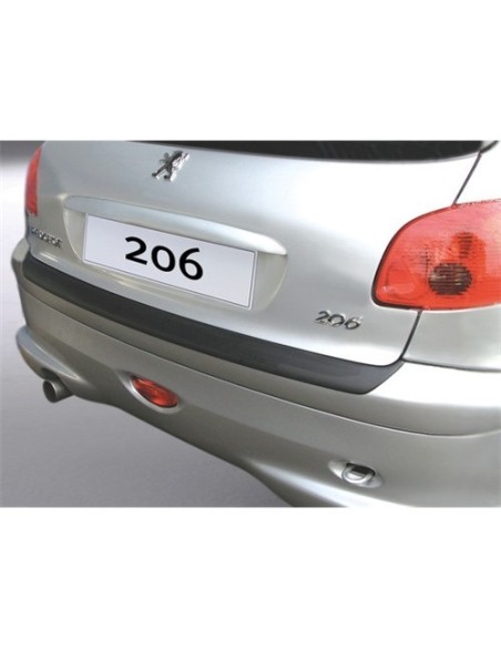 Protezione paraurti posteriore ABS nero Peugeot 206 1998 2009
